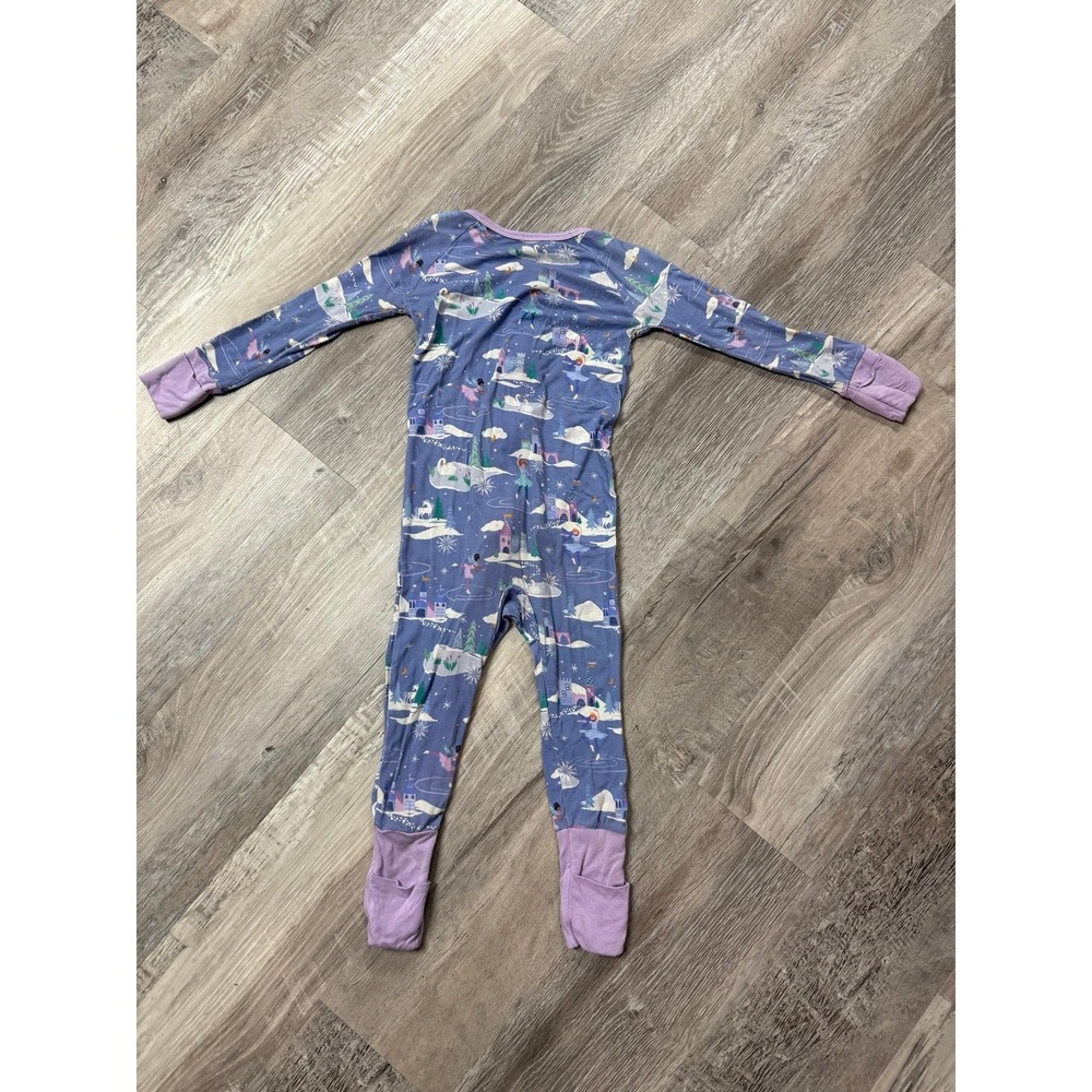 Little Sleepies Winter Wonderland Bamboo Zippy Pajamas 12–18 Months Swans Ice Sk